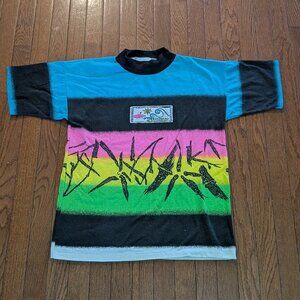 90's Islander Surf Style T-Shirt Made In USA Single Stitch - Size M